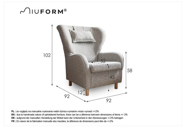 Poltrona marrone Miuf - Miuform