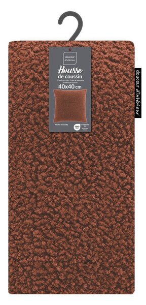 Federa decorativa in sherpa 40x40 cm Woolen – douceur d'intérieur