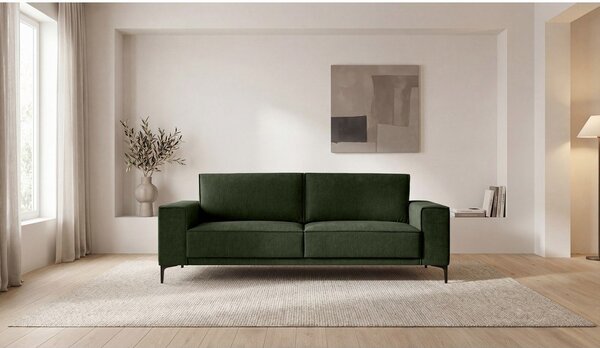 Divano verde con rivestimento in ciniglia 224 cm Copenhagen – Scandic