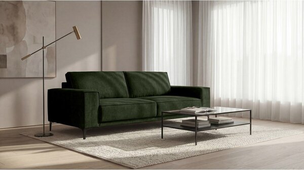 Divano verde con rivestimento in ciniglia 224 cm Copenhagen – Scandic