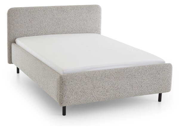 Letto matrimoniale imbottito beige con contenitore con rete inclusa 140x200 cm Primo – Meise Möbel