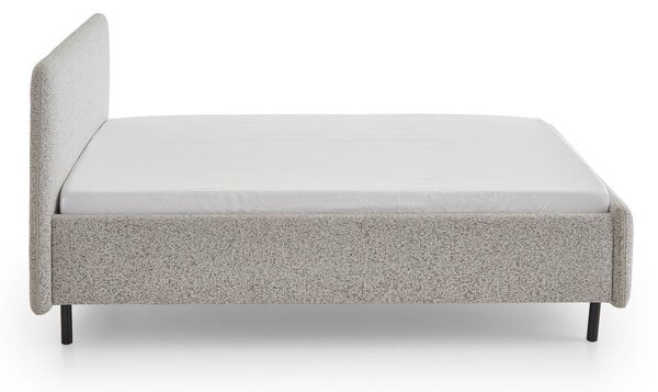 Letto matrimoniale imbottito beige con contenitore con rete inclusa 140x200 cm Primo – Meise Möbel