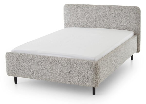 Letto matrimoniale imbottito beige con contenitore con rete inclusa 140x200 cm Primo – Meise Möbel