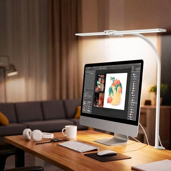 Top Light - lampada da tavolo dimmerabile a LED con clip LYRA LED/18W/230V 3000-6500K bianca