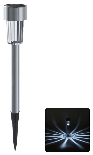 Aigostar - Lampada solare a LED/2V IP44 40 mAh cromo opaco