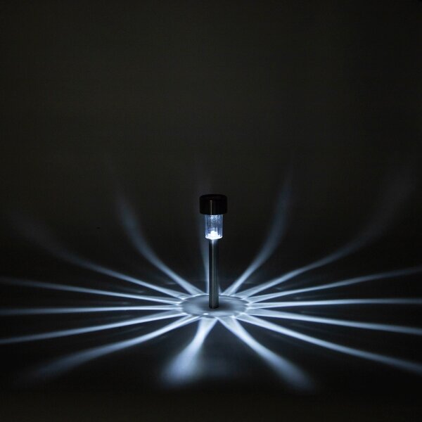 Aigostar - Lampada solare a LED/2V IP44 40 mAh cromo opaco