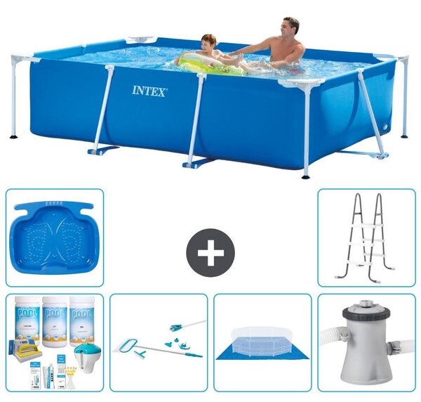 Piscina fuori terra rettangolare - 260x160x65 cm - 7 pezzi - Modello S20832