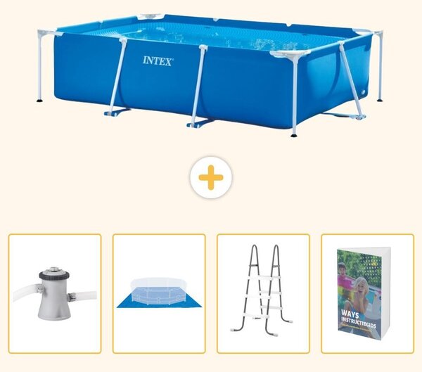 Piscina fuori terra rettangolare - 260x160x65 cm - 5 pezzi - Modello SCB122