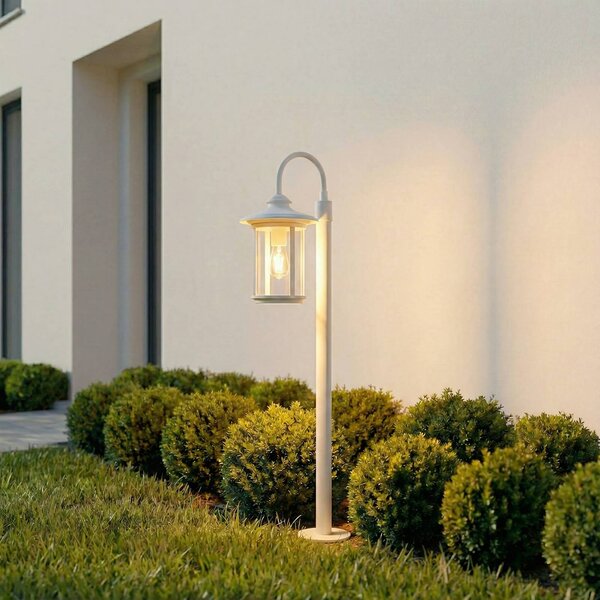 Lampioncino da giardino Zayn Lindby, dimmerabile, Bianco / Opale, Alluminio, Antico, Lampada da esterni
