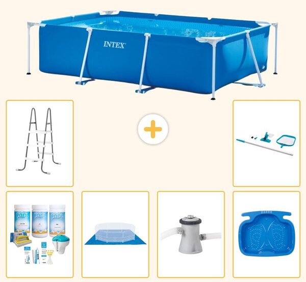 Piscina fuori terra rettangolare - 260x160x65 cm - 7 pezzi - Modello S20831