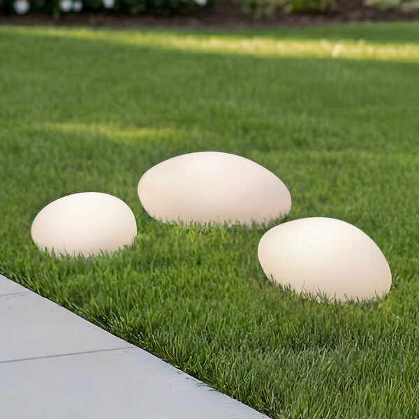 Lampada solare Liedra Lindby, dimmerabile, Bianco / Opale, Plastica, Moderno, Lampada solare