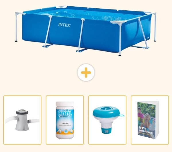 Piscina fuori terra rettangolare - 260x160x65 cm - 5 pezzi - Modello SCB120