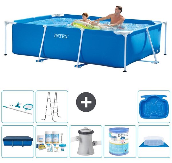 Piscina fuori terra rettangolare - 260x160x65 cm - 9 pezzi - Modello S40114