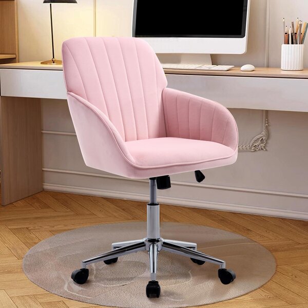 Sedia da ufficio ergonomica con rivestimento in velluto