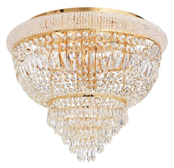 Ideal Lux - Plafoniera di cristallo DUBAI 6xE14/28W/230V diametro 52 cm oro
