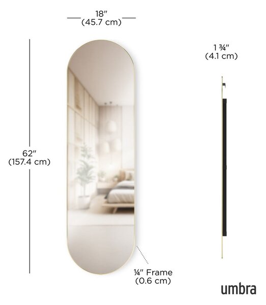 Specchio da parete/da terra 46x157 cm Hubba – Umbra