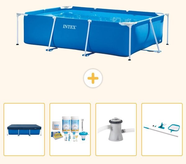 Piscina fuori terra rettangolare - 260x160x65 cm - 5 pezzi - Modello SCB7