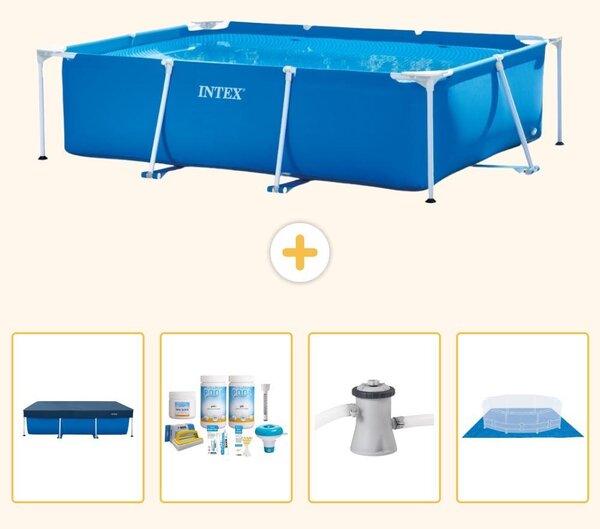 Piscina fuori terra rettangolare - 220x150x60 cm - 5 pezzi - Modello SCB1