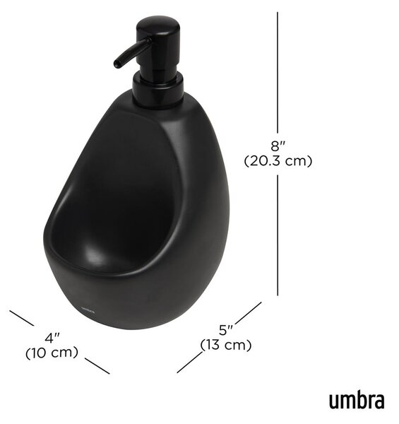 Dispenser per sapone nero in ceramica 590 ml Joey – Umbra