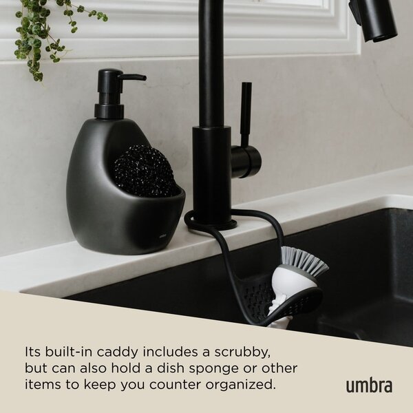 Dispenser per sapone nero in ceramica 590 ml Joey – Umbra