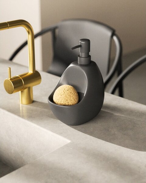 Dispenser per sapone nero in ceramica 590 ml Joey – Umbra