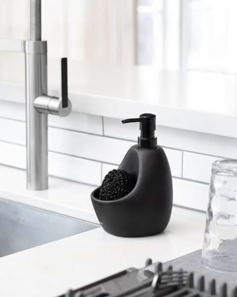 Dispenser per sapone nero in ceramica 590 ml Joey – Umbra