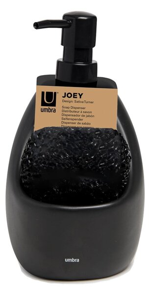 Dispenser per sapone nero in ceramica 590 ml Joey – Umbra