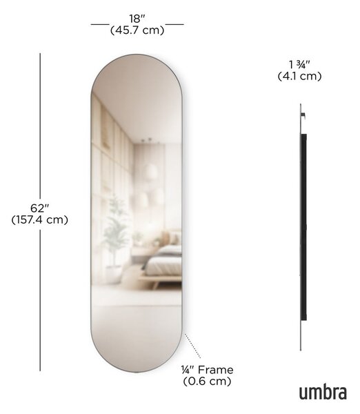 Specchio da parete/da terra 46x157 cm Hubba – Umbra