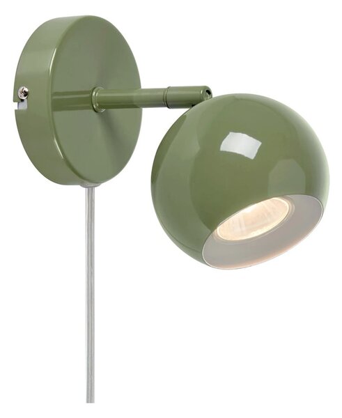 Lampada da parete verde con alimentazione a corrente Pop – Markslöjd