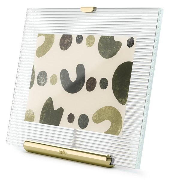 Cornice dorata in vetro verticale con sostegno 16x20 cm Flute – Umbra