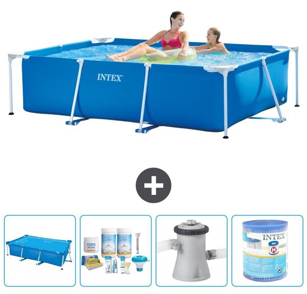Piscina fuori terra rettangolare - 220x150x60 cm - 5 pezzi - Modello S40004