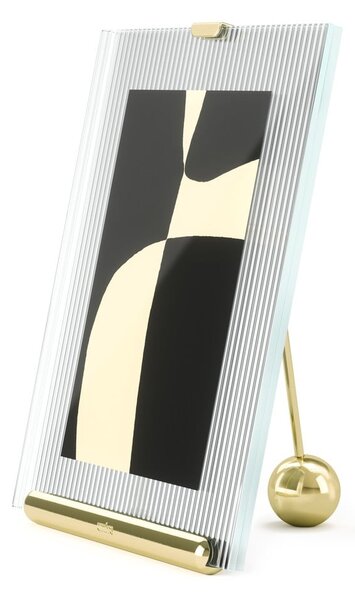 Cornice dorata in vetro verticale con sostegno 16x20 cm Flute – Umbra