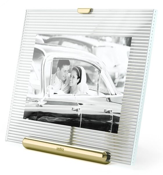 Cornice dorata in vetro verticale con sostegno 16x20 cm Flute – Umbra