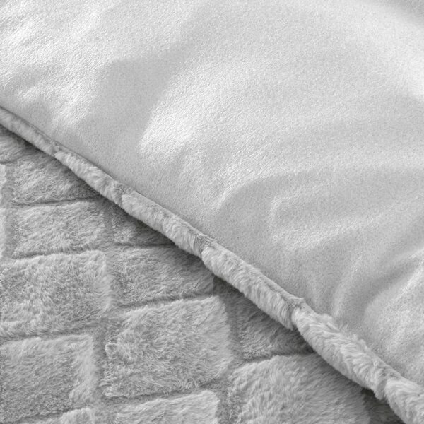 Set copripiumino e federa grigio in micropile per letto singolo 135x200 cm Cosy Diamond – Catherine Lansfield