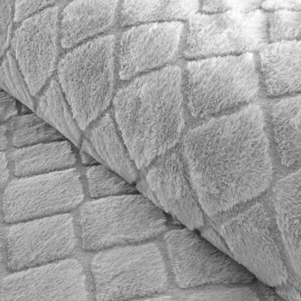 Set copripiumino e federa grigio in micropile per letto singolo 135x200 cm Cosy Diamond – Catherine Lansfield