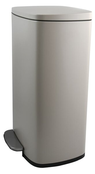 Cestino per la spazzatura grigio tortora in acciaio con pedale 50 l Akira – Spirella
