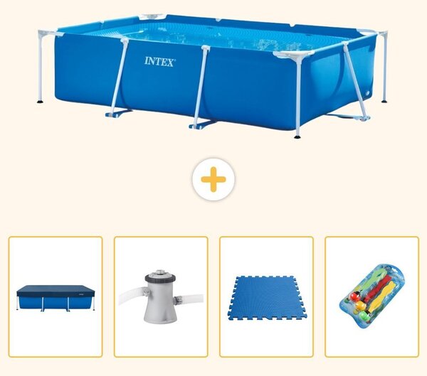 Piscina fuori terra rettangolare - 260x160x65 cm - composta da 5 elementi