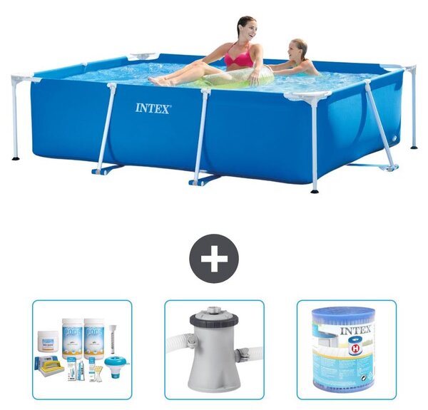 Piscina fuori terra rettangolare - 220x150x60 cm - 4 pezzi - Modello S40001