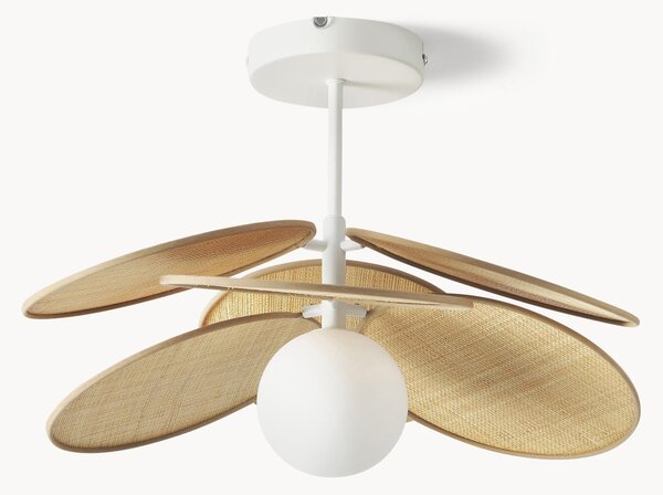 Lampada da soffitto con decoro in fibra naturale Milani
