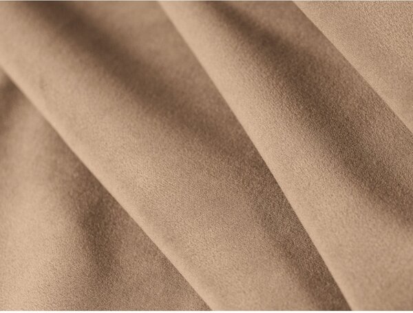 Divano angolare beige allungabile/con contenitore (a U) con rivestimento in velluto Tonale – Cosmopolitan Design