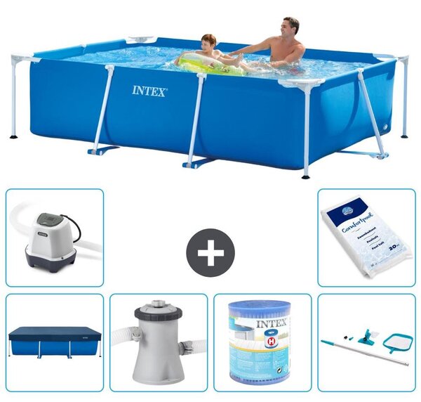 Piscina fuori terra rettangolare - 260x160x65 cm - 7 pezzi - Modello S30090