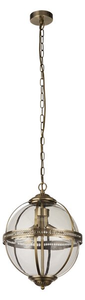 Lampadario Contemporaneo Corona Acciaio Ottone Vetro 3 Luci E14