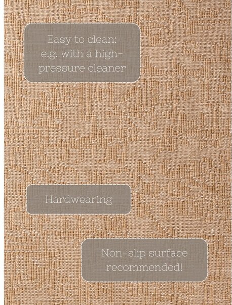 Passatoia da interno ed esterno beige/avorio 80x250 cm Duet Kona – NORTHRUGS