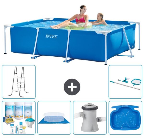 Piscina fuori terra rettangolare - 220x150x60 cm - 7 pezzi - Modello S20821