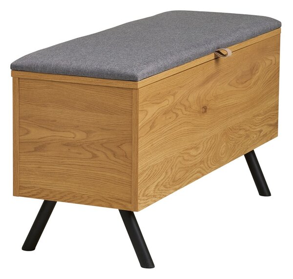 Cassapanca di colore naturale con effetto rovere 92x48x33 cm Barco – House Nordic