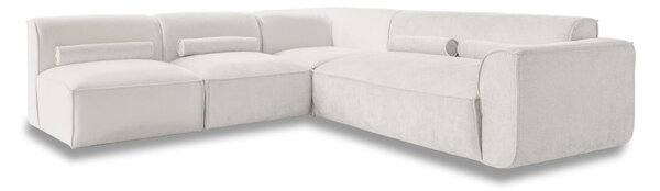 Divano angolare componibile color crema (con penisola a sinistra) Flex Felix – Miuform