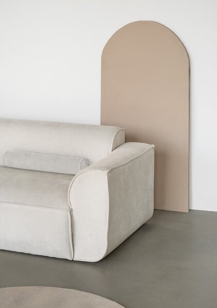 Divano angolare componibile color crema (con penisola a sinistra) Flex Felix – Miuform