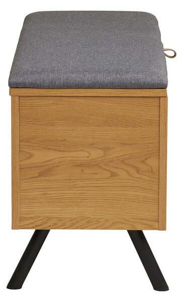 Cassapanca di colore naturale con effetto rovere 92x48x33 cm Barco – House Nordic