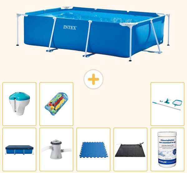 Piscina fuori terra rettangolare - 260x160x65 cm - composta da 9 elementi