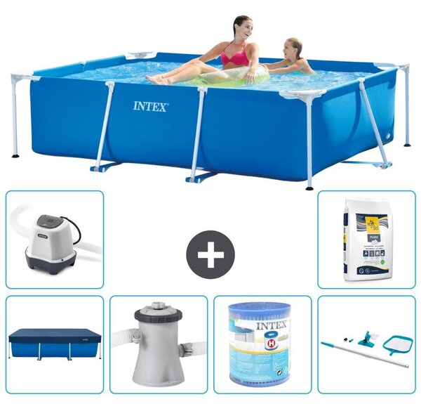 Piscina fuori terra rettangolare - 220x150x60 cm - 7 pezzi - Modello S30027